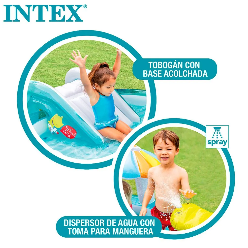 Intex Krokodille Lekesenter Med Sklie Og Basseng unisex, Multicolor, 201 x 17 x 84cm