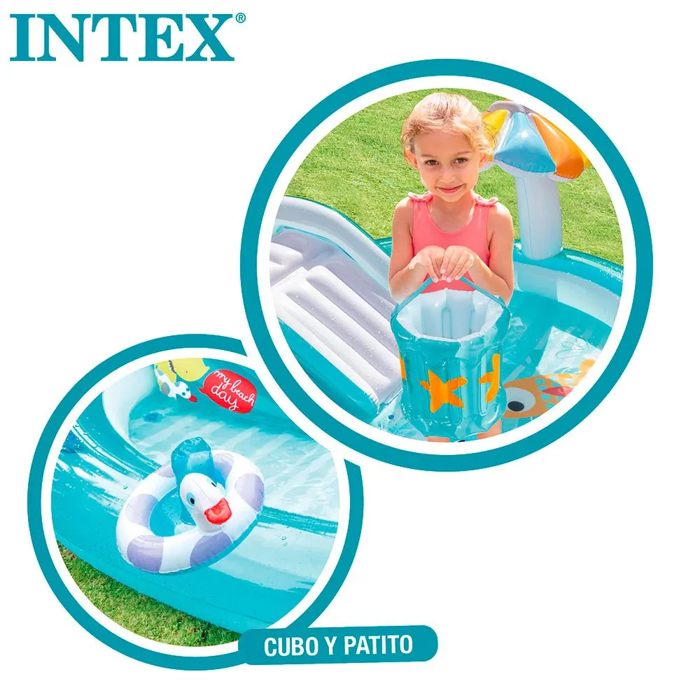 Intex Krokodille Lekesenter Med Sklie Og Basseng unisex, Multicolor, 201 x 17 x 84cm