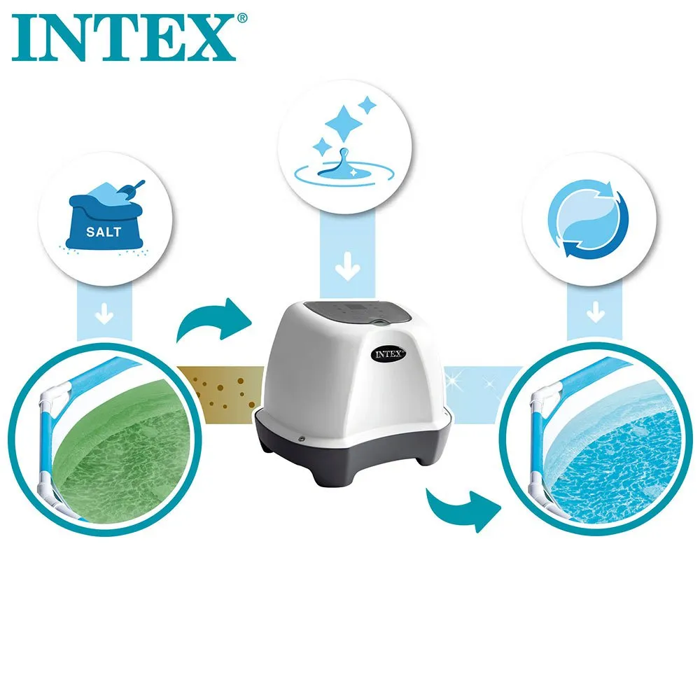 Intex Krystal Clear Saltklorinator For Bassenger Opptil 8.3 M³ unisex, Grey, One Size