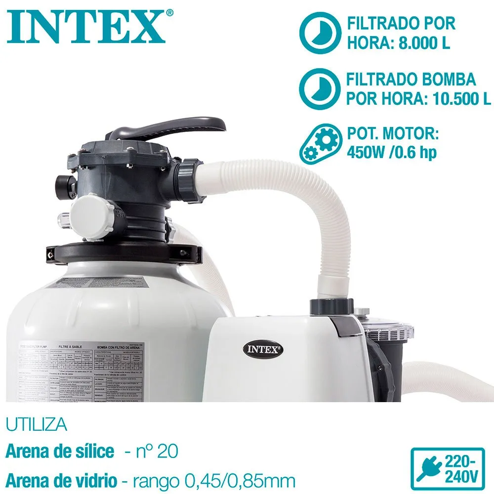 Intex Krystal Clear Sandfilterpumpe 10 500 L/t unisex, One size