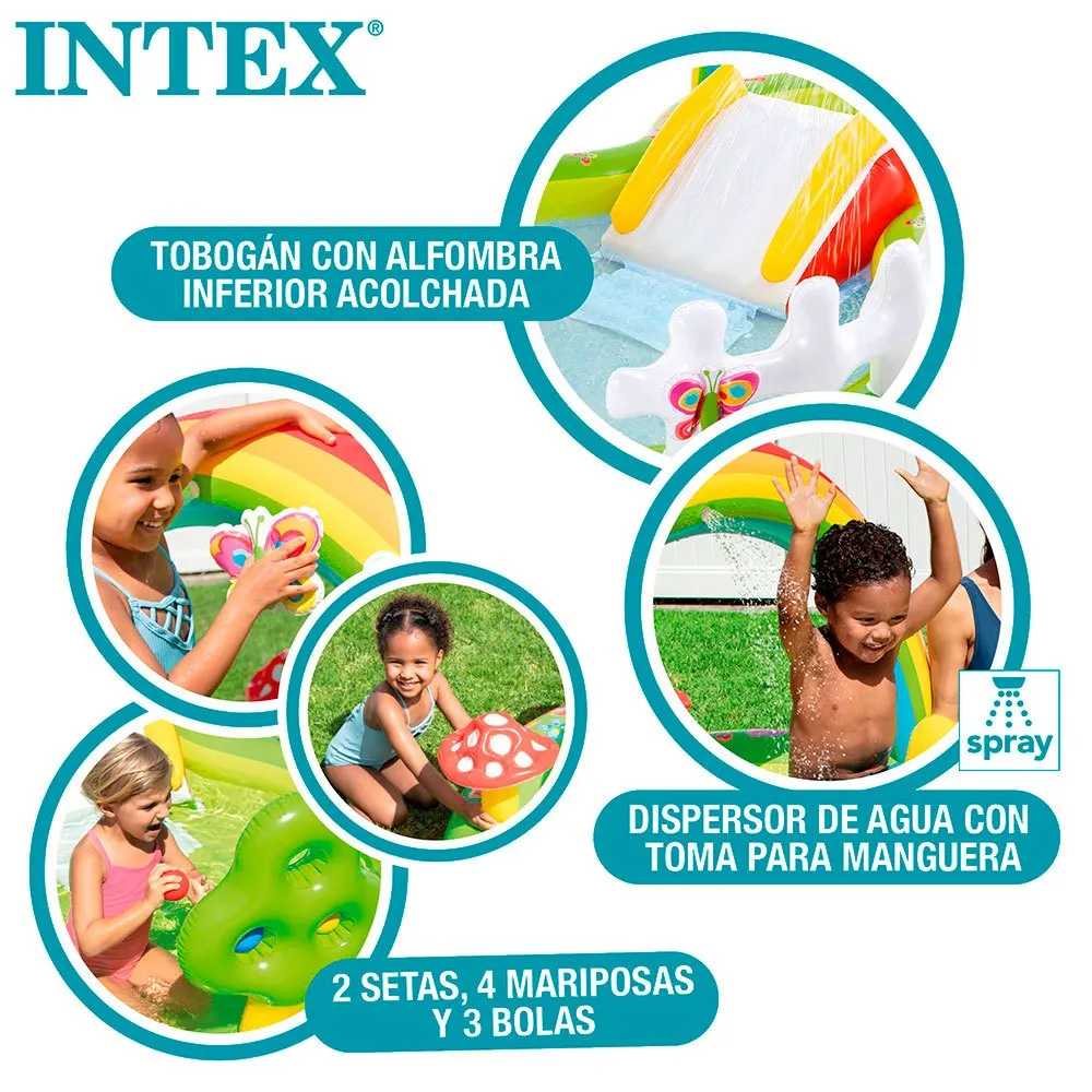 Intex Leikesenter For Hagen Med Sklie Og Basseng unisex, Multicolour, 290 x 180 x 104cm
