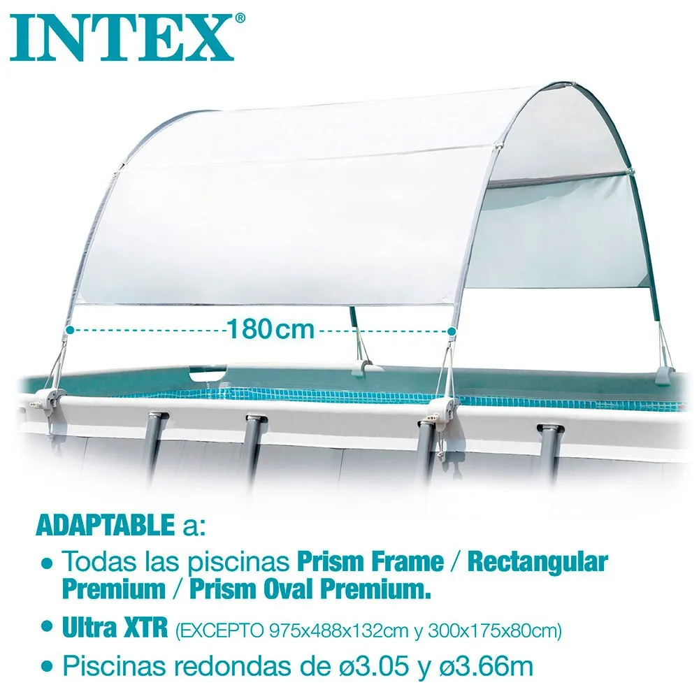 Intex Markise Med Uv50-beskyttelse For Metallrammebasseng unisex, White, One Size