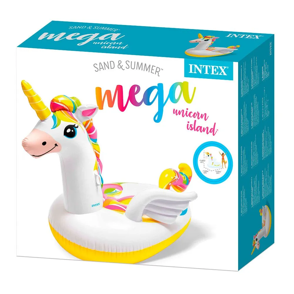 Intex Mega Enhjørning Flyte unisex, White, 163 x 251 x 145cm