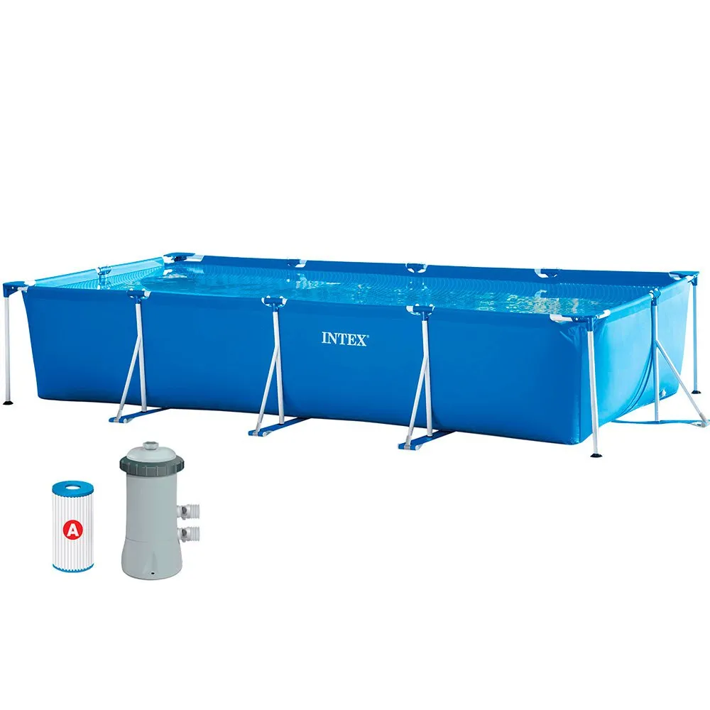 Intex Metallramme Med Bassengpumpe Med Patronfilter 450x220x84 Cm unisex, Blue, 450 x 220 x 84cm Intex Metallramme Med Bassengpumpe Med Patronfilter 450x220x84 Cm unisex, Blue, 450 x 220 x 84cm