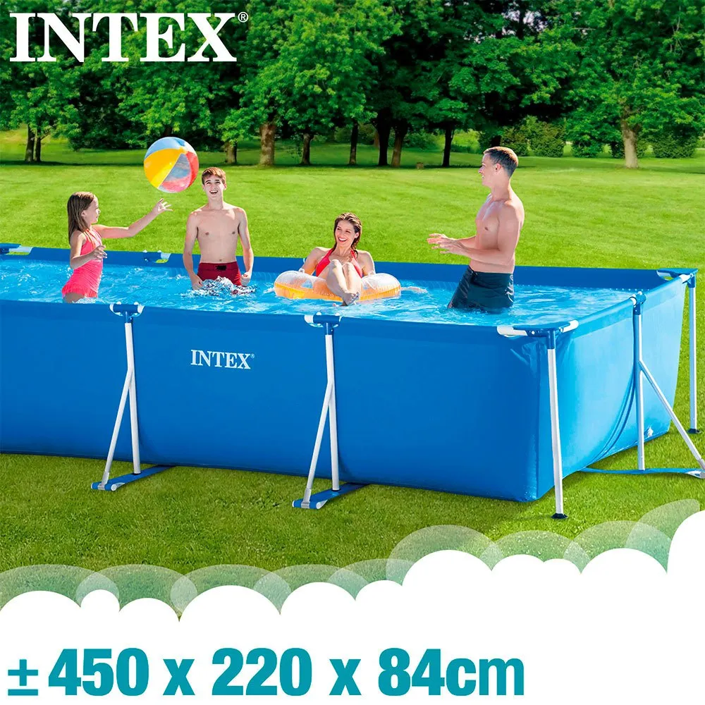 Intex Metallramme Med Bassengpumpe Med Patronfilter 450x220x84 Cm unisex, Blue, 450 x 220 x 84cm Intex Metallramme Med Bassengpumpe Med Patronfilter 450x220x84 Cm unisex, Blue, 450 x 220 x 84cm