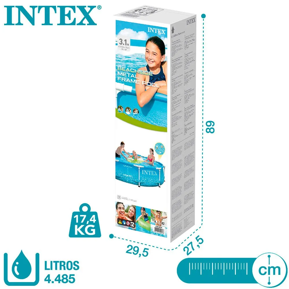 Intex Metallrammebasseng Til Strand 305x76 Cm, Blue, 305 x 76cm