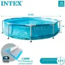 Intex Metallrammebasseng Til Strand 305x76 Cm, Blue, 305 x 76cm