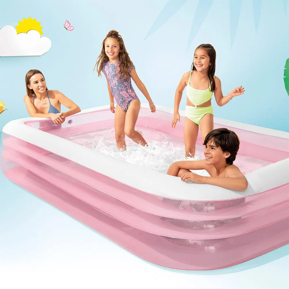 Intex Oppblåsbar Basseng For Barn 305x183x56 Cm, Pink, One Size Intex Oppblåsbar Basseng For Barn 305x183x56 Cm, Pink, One Size