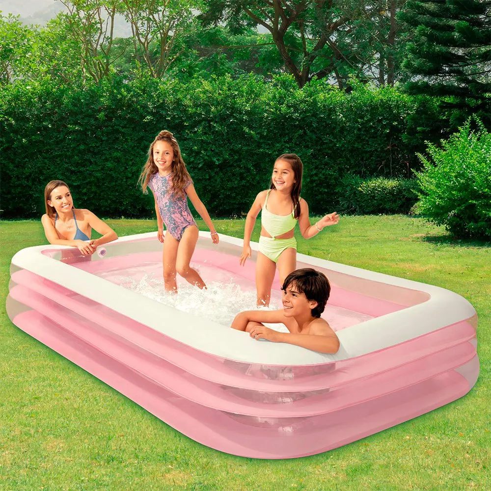 Intex Oppblåsbar Basseng For Barn 305x183x56 Cm, Pink, One Size Intex Oppblåsbar Basseng For Barn 305x183x56 Cm, Pink, One Size