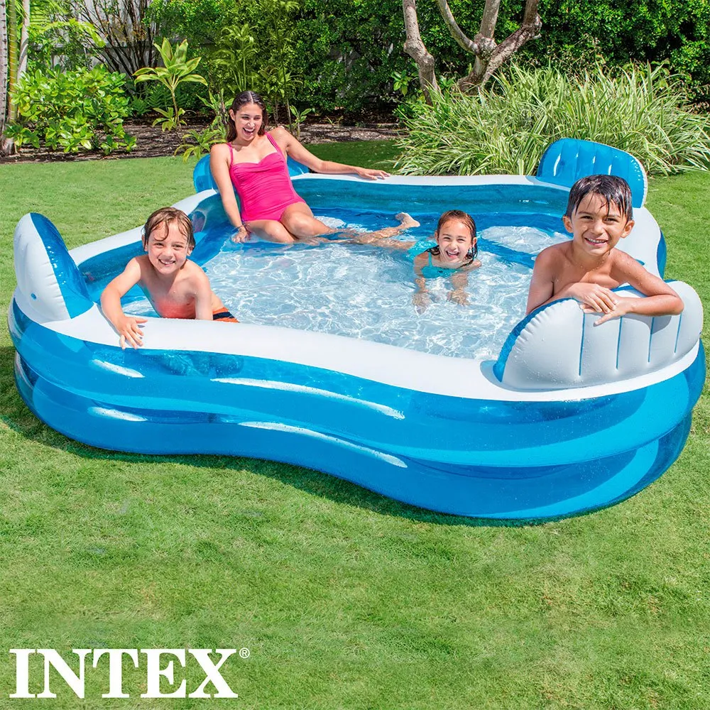 Intex Oppblåsbar Basseng Med Seter unisex, White, 990L