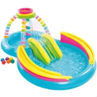 Intex Oppblåsbar Basseng Med Sklie Og Regnbuespill 206l 2.95x1.91x1.09 Cm Intex Oppblåsbar Basseng Med Sklie Og Regnbuespill 206l 2.95x1.91x1.09 Cm