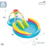 Intex Oppblåsbar Basseng Med Sklie Og Regnbuespill 206l 2.95x1.91x1.09 Cm, Multicolor, One Size