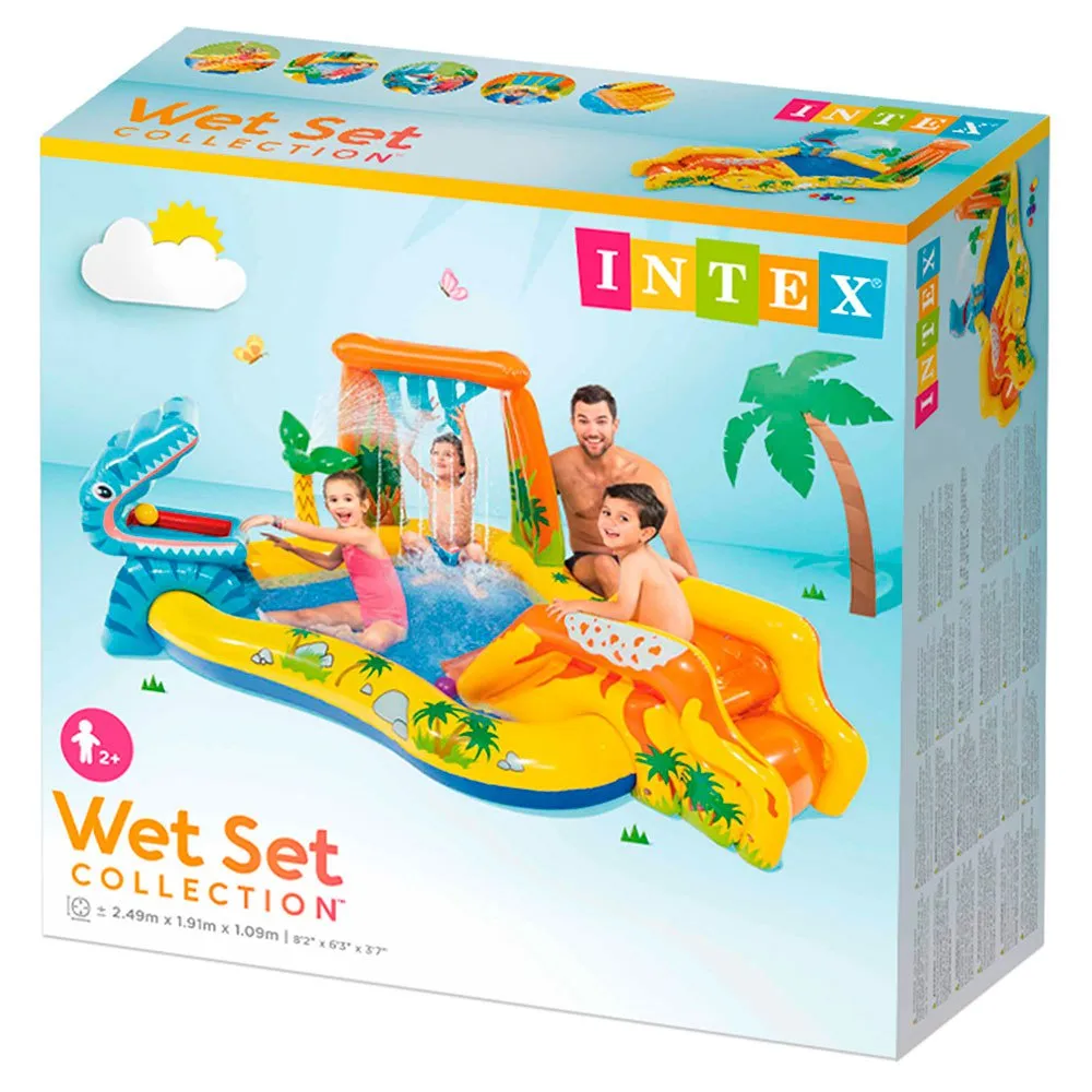 Intex Oppblåsbar Dinosaurus Lekeplass unisex, Multicolor, One Size