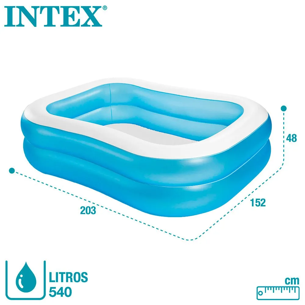 Intex Oppblåsbare Familiebasseng 540 L unisex, Blue, 203 x 152 x 48cm