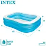 Intex Oppblåsbare Familiebasseng 540 L unisex, Blue, 203 x 152 x 48cm