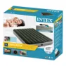 Intex Prestige Downy Dobbeltseng Med Pumpe Og Fiber-tech-madrass, Green / grey, 137 x 191 x 25cm