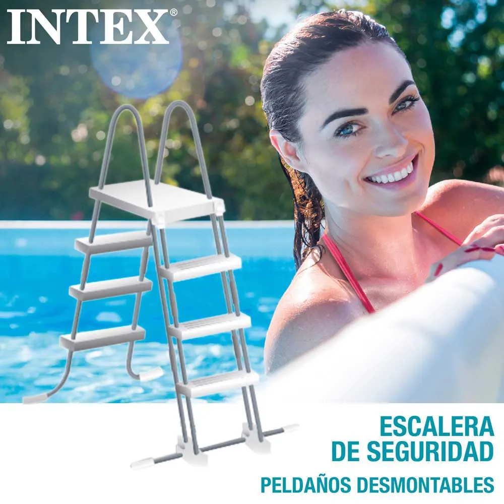 Intex Prism 400x200x122 Cm Stål Rektangulært Over Bakken Basseng Med Ramme, Grey / blue, 8418L Intex Prism 400x200x122 Cm Stål Rektangulært Over Bakken Basseng Med Ramme, Grey / blue, 8418L