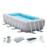 Intex Prism 488x244x107 Cm Stål Rektangulært Over Bakken Basseng Med Ramme unisex, Grey / blue, 10874L