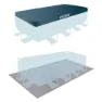 Intex Prism 488x244x107 Cm Stål Rektangulært Over Bakken Basseng Med Ramme unisex, Grey / blue, 10874L