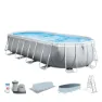 Intex Prism 610x305x122 Cm Stål Ramme For Ovalt Basseng Over Bakken unisex, Grey / blue, 18202L
