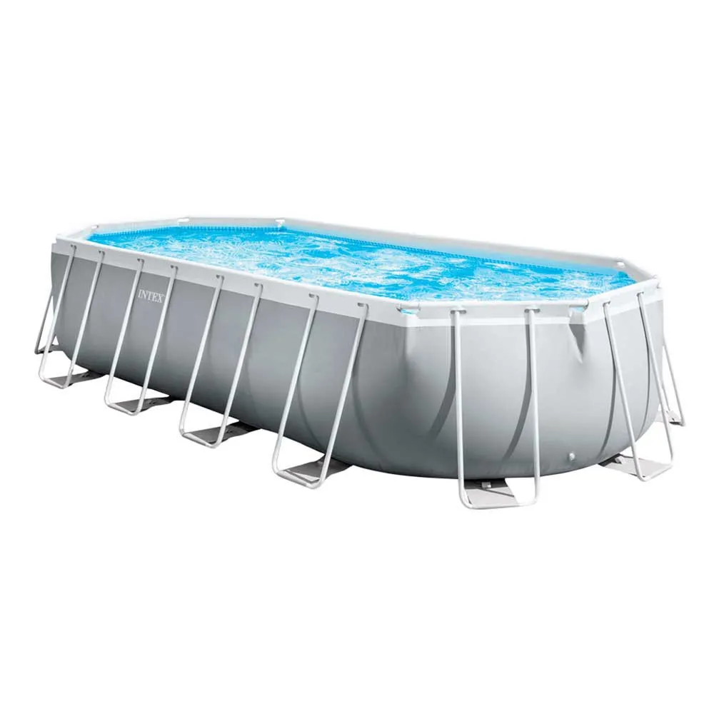 Intex Prism 610x305x122 Cm Stål Ramme For Ovalt Basseng Over Bakken unisex, Grey / blue, 18202L Intex Prism 610x305x122 Cm Stål Ramme For Ovalt Basseng Over Bakken unisex, Grey / blue, 18202L