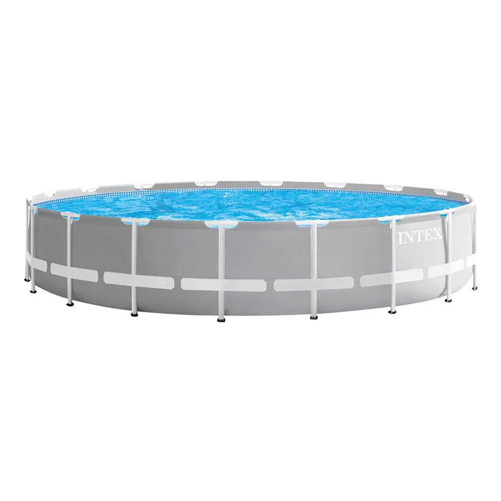 Intex Prism Ø 549x122 Cm Stål Rundt Overjordisk Basseng, Grey / blue, 24311L