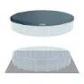 Intex Prism Ø 549x122 Cm Stål Rundt Overjordisk Basseng, Grey / blue, 24311L
