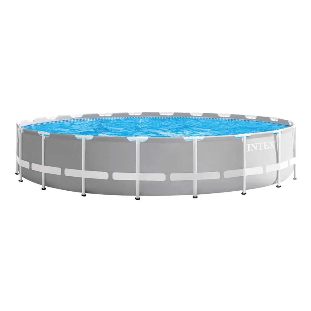 Intex Prism Ø 610x132 Cm Stål Rundt Overjordisk Basseng unisex, Grey / blue, 32695L Intex Prism Ø 610x132 Cm Stål Rundt Overjordisk Basseng unisex, Grey / blue, 32695L