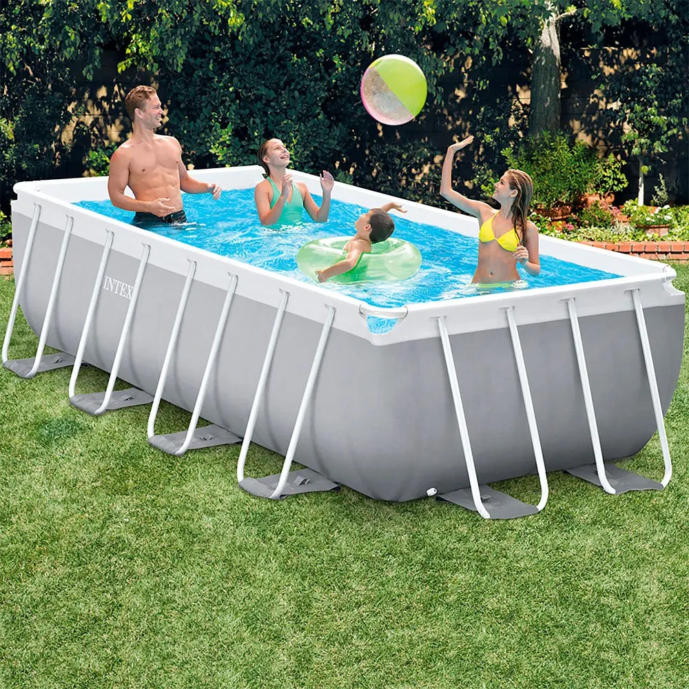 Intex Prisma Frame Rectangular Above Ground With Filter Basseng, 400 x 200 x 100cm