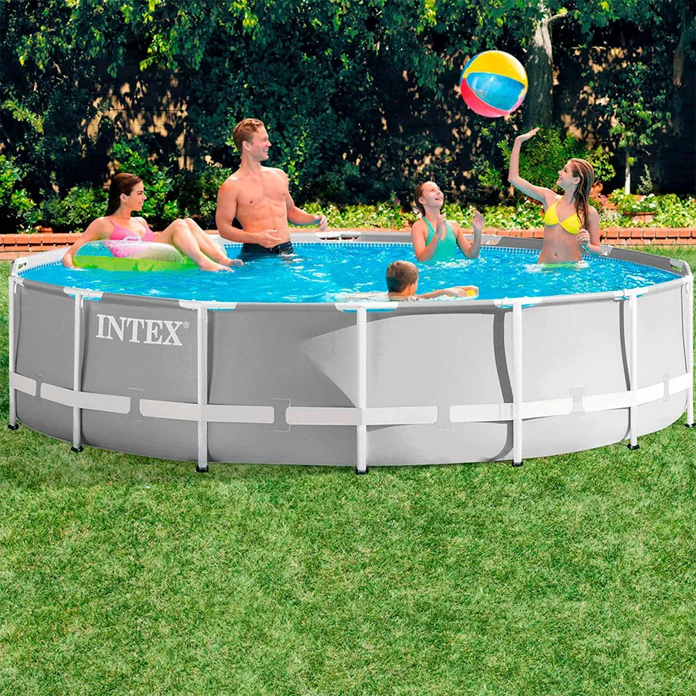 Intex Prisma Frame Round Above Ground With Filter Basseng, 427 x 107cm Intex Prisma Frame Round Above Ground With Filter Basseng, 427 x 107cm