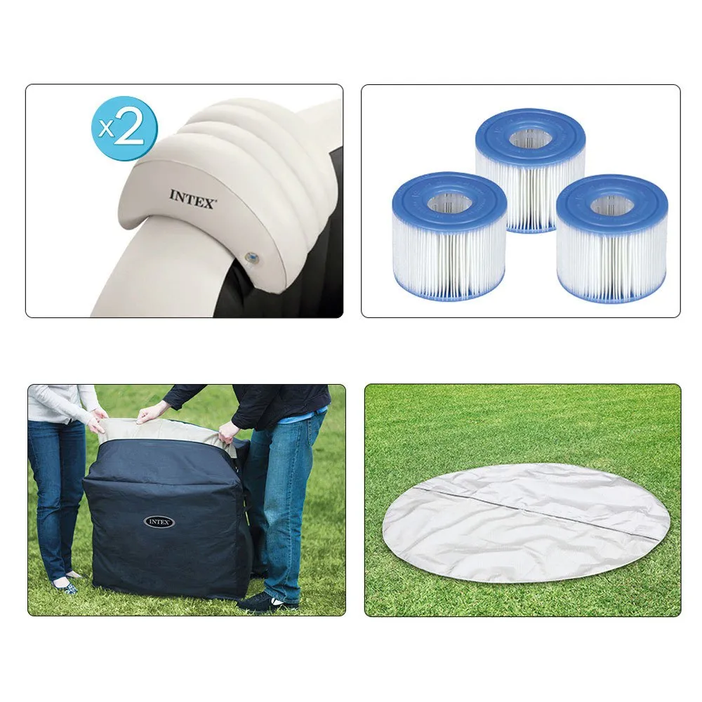 Intex Purespa Boblebad Med Deluxe-massasjedyser unisex