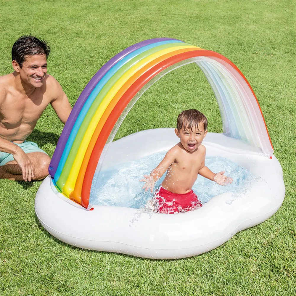 Intex Rainbow Canopy Baby Basseng unisex, Multicolor, One Size
