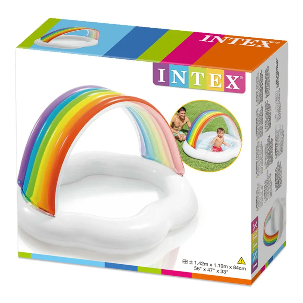 Intex Rainbow Canopy Baby Basseng unisex, Multicolor, One Size