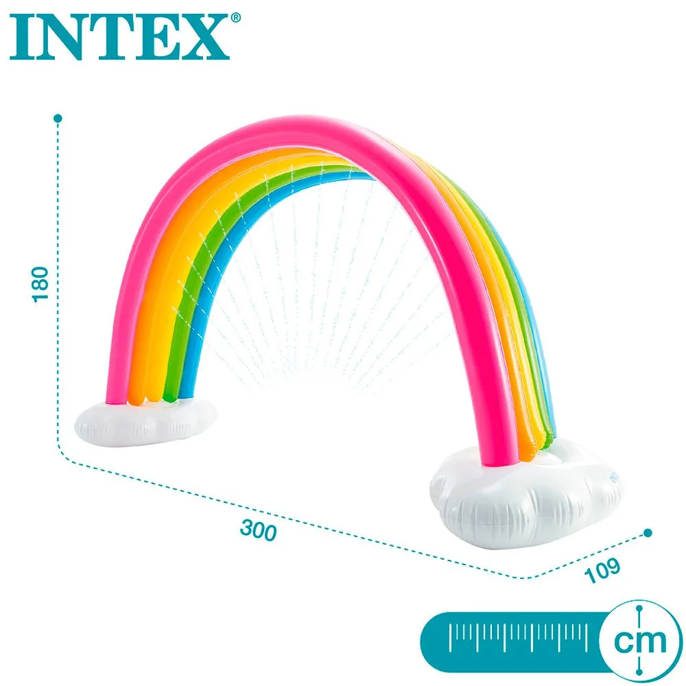 Intex Regnbue Med Sprinkler 300x109x180 Cm unisex, Multicolour, 300 x 109 x 180cm