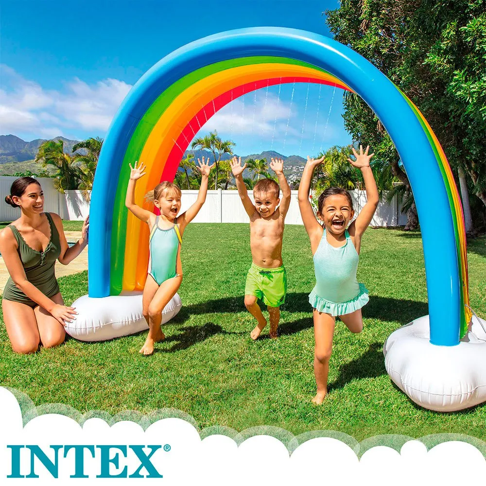 Intex Regnbue Med Sprinkler 300x109x180 Cm unisex, Multicolour, 300 x 109 x 180cm