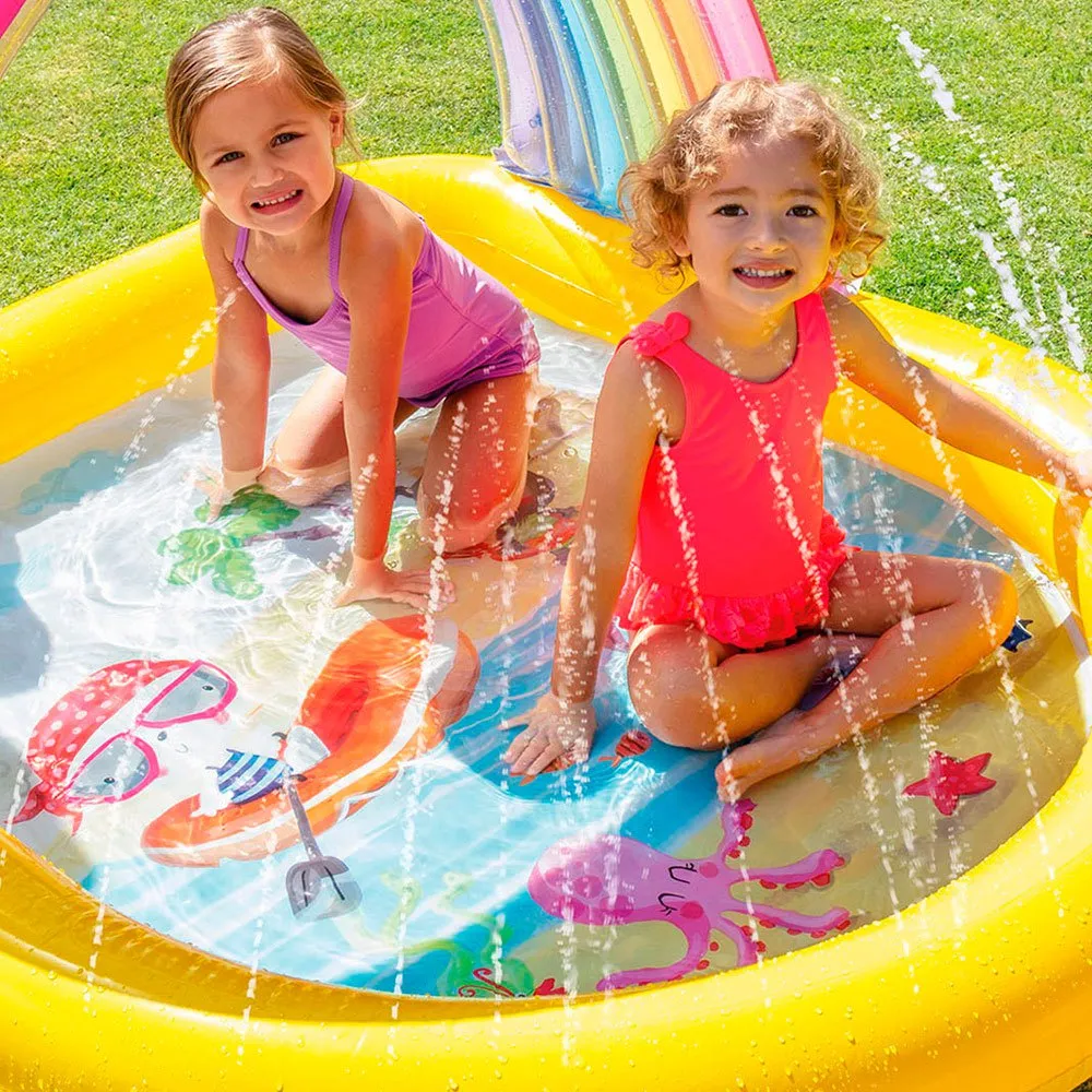 Intex Regnbuebarn Med Baldakin Og Sprinklerbasseng unisex, Multi, 130 x 147 x 86cm Intex Regnbuebarn Med Baldakin Og Sprinklerbasseng unisex, Multi, 130 x 147 x 86cm