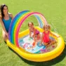 Intex Regnbuebarn Med Baldakin Og Sprinklerbasseng unisex, Multi, 130 x 147 x 86cm