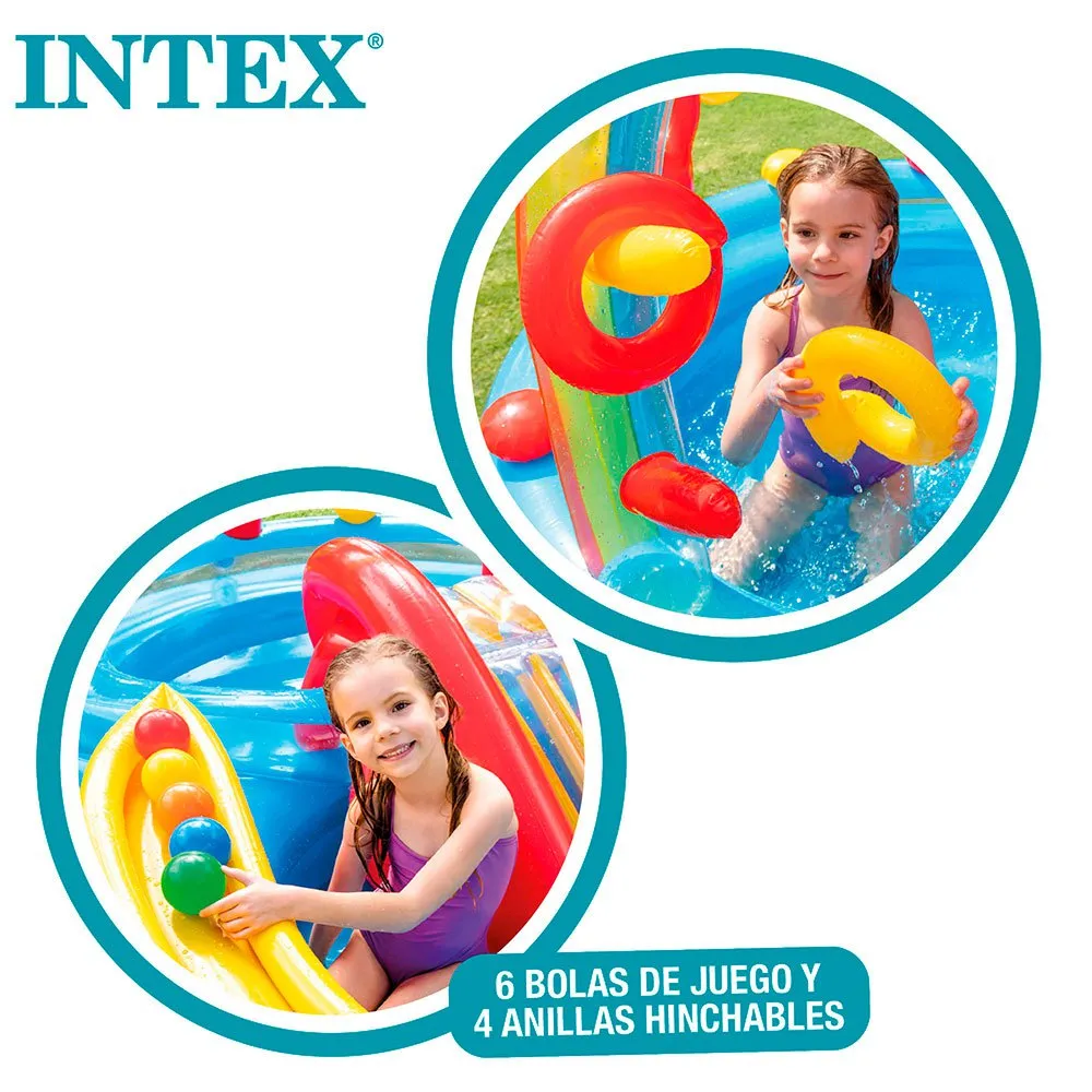 Intex Regnbuebassenget unisex, Multicolor, 297 x 193 x 135cm