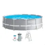Intex Rundt Prismatisk Overjordisk Basseng Med Filterpumpe, 366 x 99cm