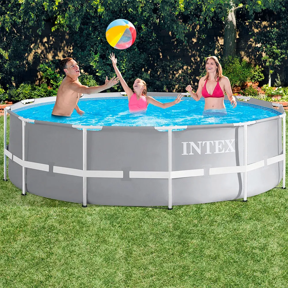 Intex Rundt Prismatisk Overjordisk Basseng Med Filterpumpe, 366 x 99cm