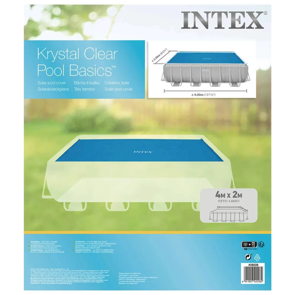 Intex Solcelledeksel Til Basseng I Polyetylen 378x186 Cm unisex, Multicolor, One Size