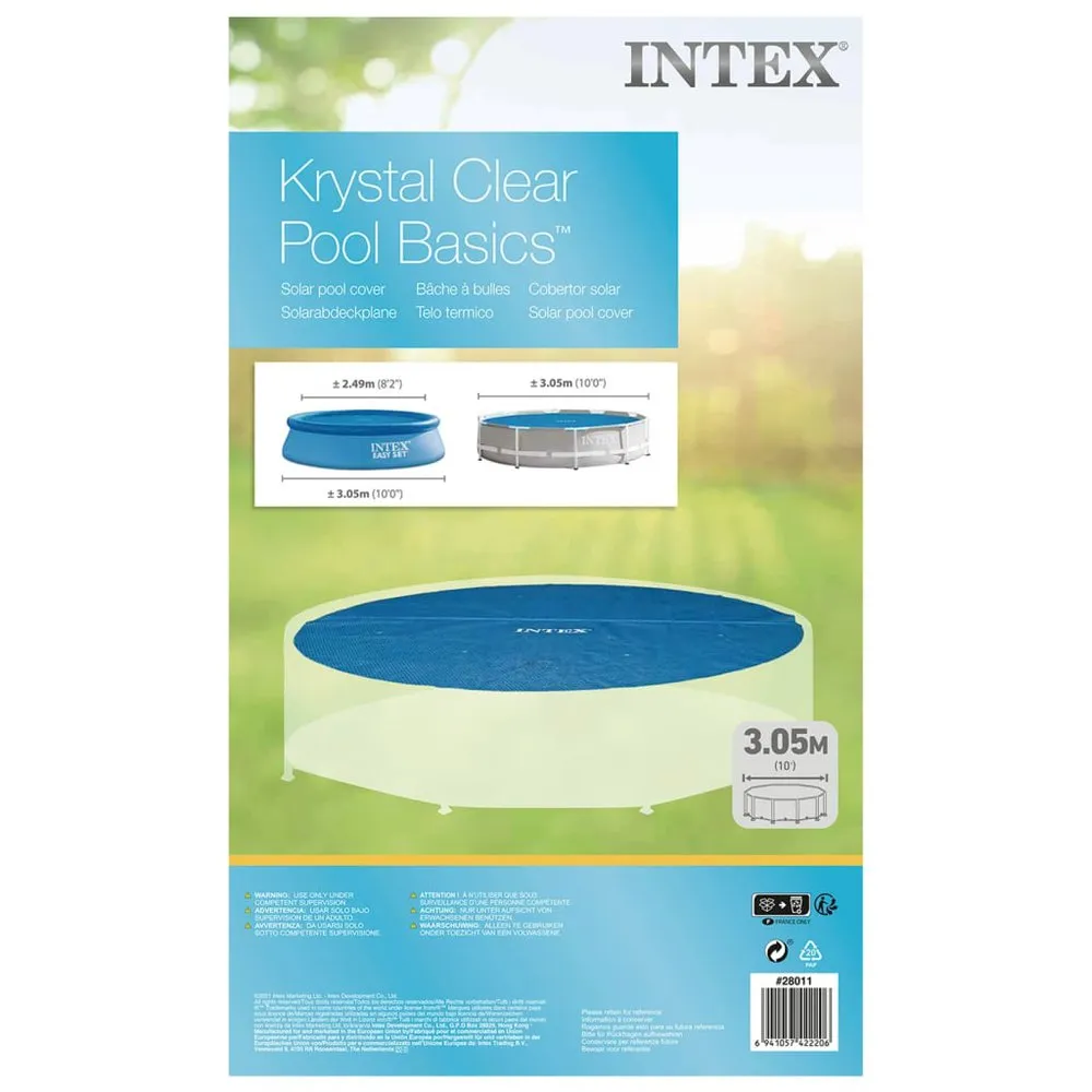 Intex Solcellepeke Av Polyetylen Til Basseng 290 Cm unisex, Blue, One Size