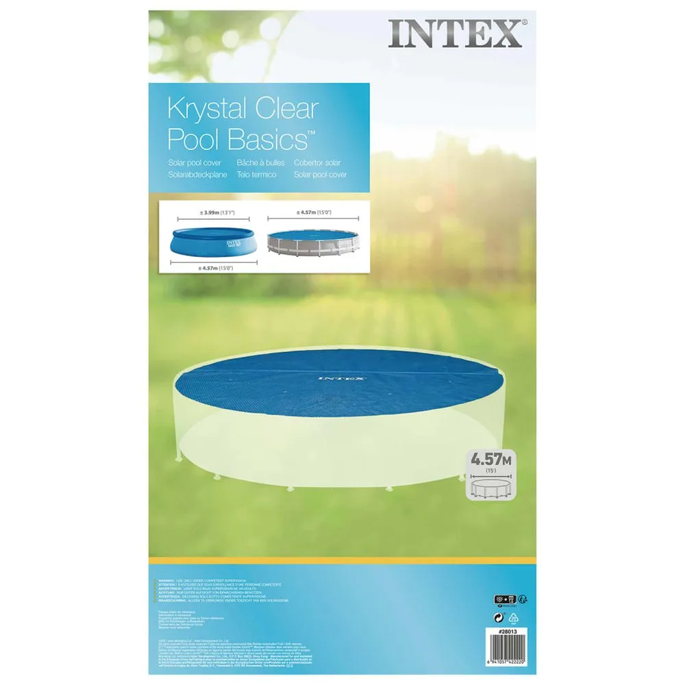 Intex Soltrekk Med Enkel Montering/metallramme For Svømmebasseng 457 Cm unisex, Blue, One Size