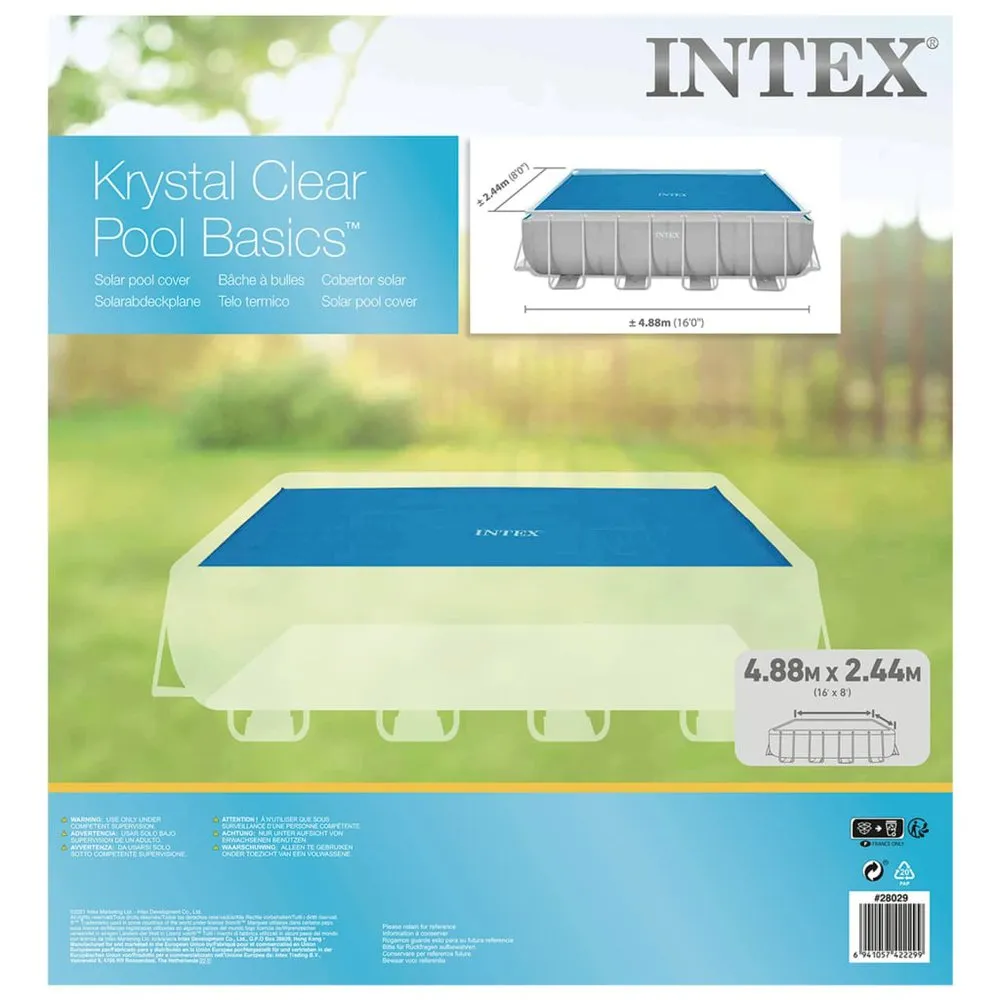 Intex Solvarmedekke Til Basseng (polyetylen) 476x234 Cm unisex, Blue, One Size Intex Solvarmedekke Til Basseng (polyetylen) 476x234 Cm unisex, Blue, One Size