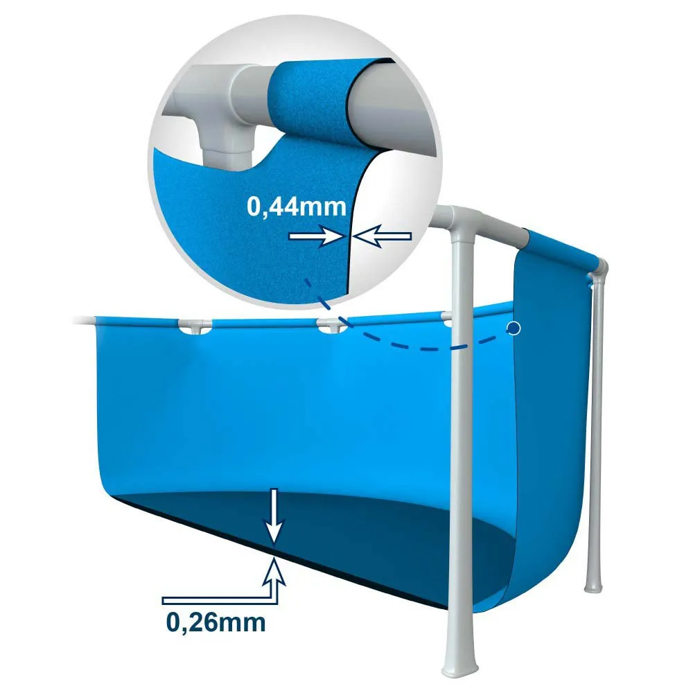 Intex Stål Rundt Over Bakken Basseng Med Tak 183cm, Blue, 700L