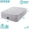 Intex Supreme Fiber-tech Dobbel Luftmadrass, Grey, 152 x 203 x 51cm