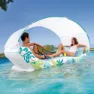 Intex Tropical Canopy Lounge Luftmadrass For Basseng unisex, White / blue, 224 x 150 x 165cm