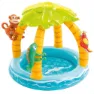Intex Tropisk Basseng Med Soltak Polstret Bunn Og Oppblåsbare Dyr 102 Cm, Multicolor, One Size