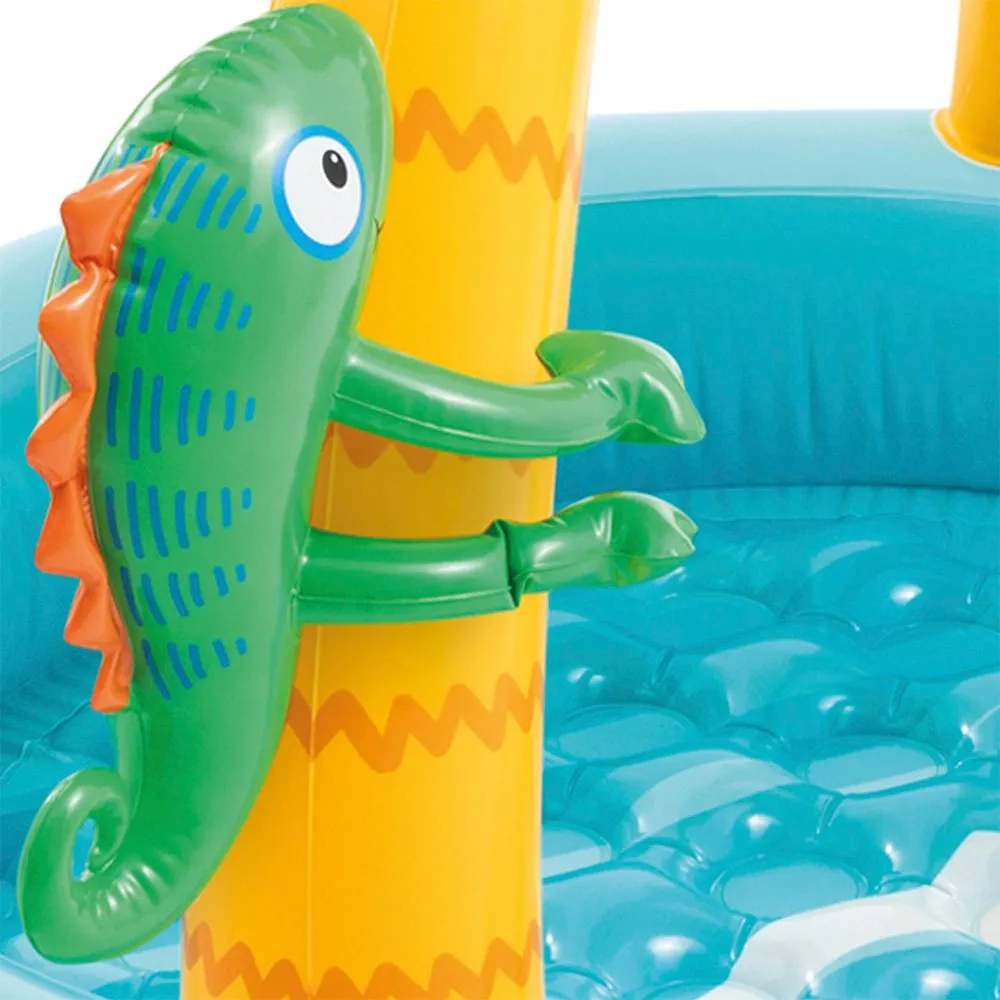 Intex Tropisk Basseng Med Soltak Polstret Bunn Og Oppblåsbare Dyr 102 Cm, Multicolor, One Size Intex Tropisk Basseng Med Soltak Polstret Bunn Og Oppblåsbare Dyr 102 Cm, Multicolor, One Size