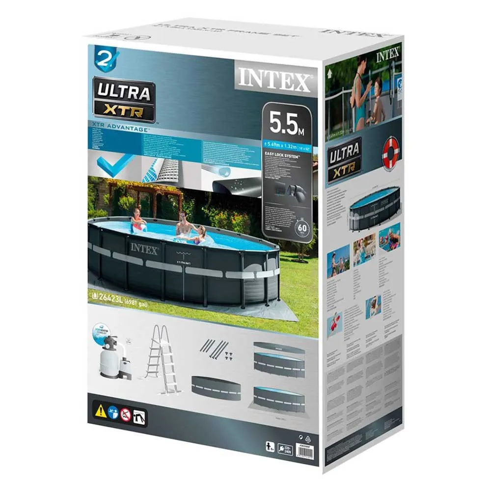 Intex Ultra Xtr 549x132 Cm Stål Rundt Overjordisk Basseng unisex, Grey / blue, 26330L